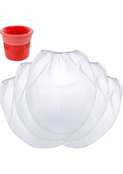 25 Adet 5 Galon Elastik Üst Boya Süzgeç Çanta Beyaz Ince Örgü Çanta Topraksız Boyama Bahçe Için Boya Filtre Torbası (Yurt Dışından)
