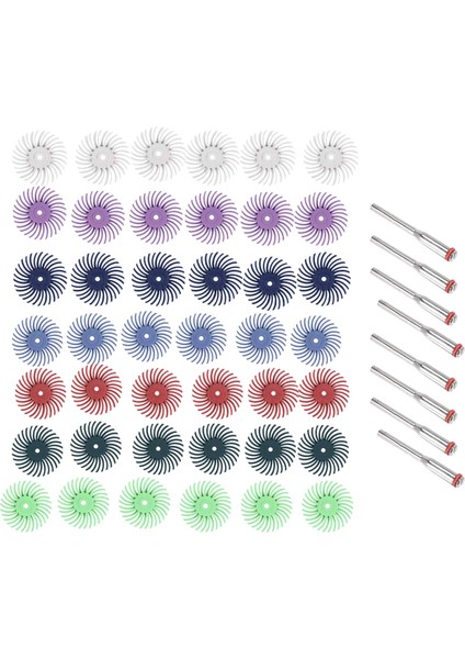 50 Adet 1 Inç Radyal Kıl Disk Kiti Aşındırıcı Fırça 3mm Shank Detay Parlatma Tekerleği Döner Alet Aksesuarları (Yurt Dışından)
