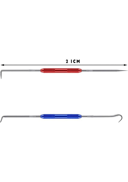 Çift Sivri Çizici, 2 Adet Metal Çizici Alet Kancası ve Makinistler, Teknisyenler Için 45 Derece 90 Derece Uç Markalama Aleti (Yurt Dışından)