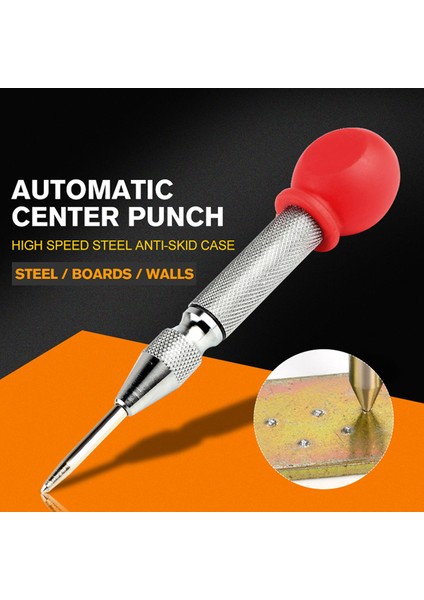 1 Adet Hss Merkez Punch Stator Delme Otomatik Merkez Pin Punch Yaylı Işaretleme Delme Aracı Koruyucu Kılıflı-Kırmızı ve Gümüş (Yurt Dışından) fiyatları