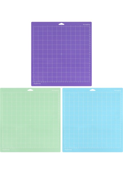 3 Adet Çeşitli Kesme Paspasları Cricut Keşfet Hava 2/hava/bir/maker 12X12 Inç Yapışkan Kesme Paspasları Yedek Aksesuarlar (Yurt Dışından)