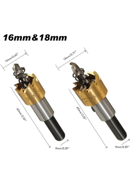 5 Adet 16-30MM Yüksek Hız Çelik Matkap Seti Sondaj Silindirik Testere Için Meche Kesici - Altın (Yurt Dışından)