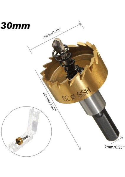 5 Adet 16-30MM Yüksek Hız Çelik Matkap Seti Sondaj Silindirik Testere Için Meche Kesici - Altın (Yurt Dışından)