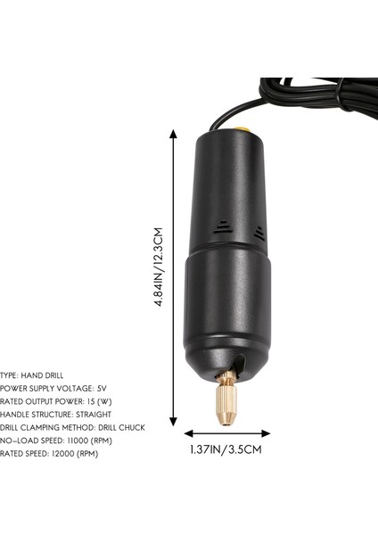 Takı Araçları Mini Elektrikli Matkap El Inci Epoksi Reçine Takı Yapımı Için Dıy Ahşap El Sanatları Araçları 5 Matkap Uçları ile (Yurt Dışından)
