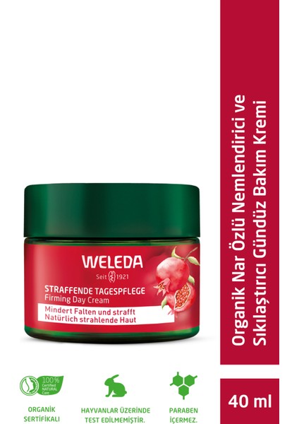 Pomegranate & Maca Peptides Organik Nar Özlü Nemlendirici ve Sıkılaştırıcı Gündüz Bakım Kremi 40ML