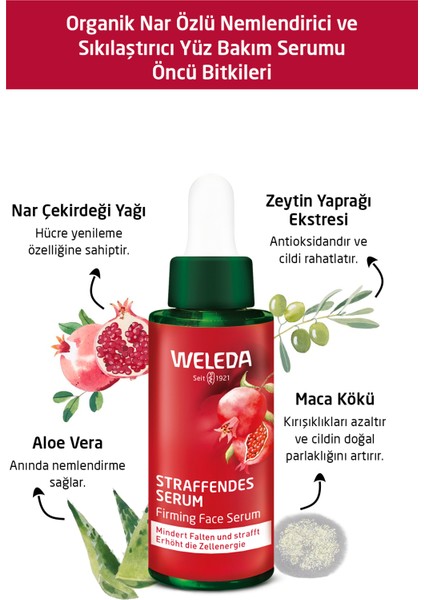 Pomegranate & Maca Peptides Nar Özlü Nemlendirici ve Sıkılaştırıcı Yüz Bakım Serumu 30ML