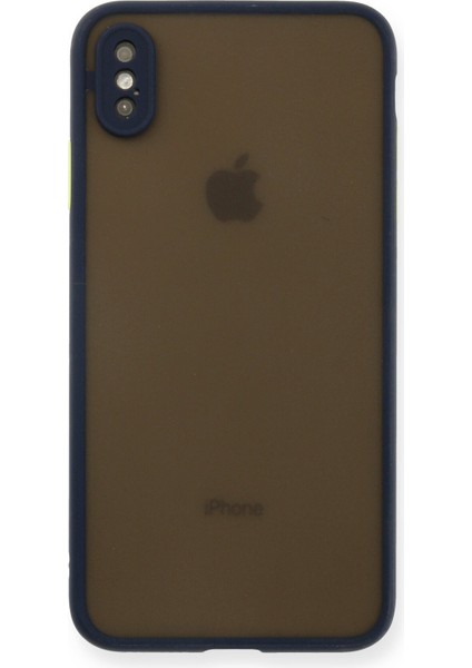 Iphone Xs Max Kılıf Montreal Silikon Kapak - Lacivert 300099