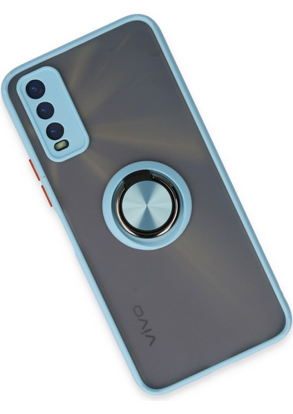 Vivo Y20 Kılıf Montreal Yüzüklü Silikon Kapak - Buz Mavi 300099 fiyatları