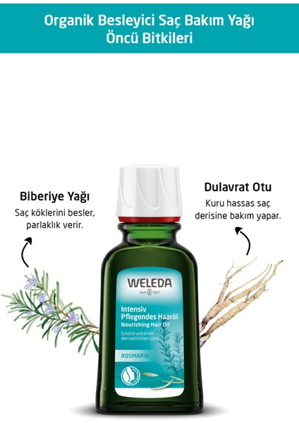 Rosemary Conditioning Hair Oil Organik Biberiye Özlü Besleyici Saç Bakım Yağı 50ML