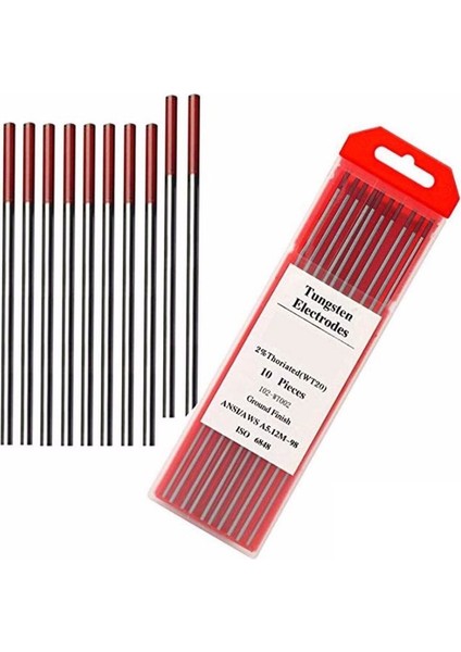 Galaksi Kaynak WT20 Kırmızı Toryumlu Tungsten Elektrod 175 x 4 mm