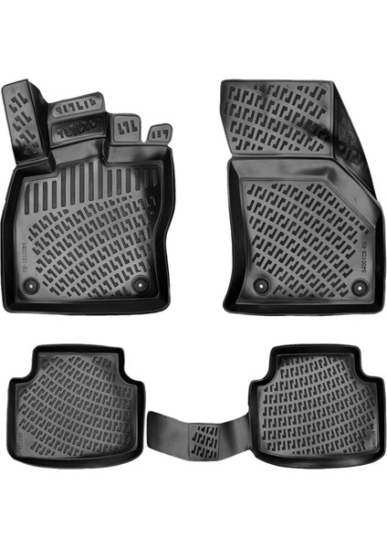 Vw Passat B8,5 3D Havuzlu Paspas Sedan 2019 Sonrası Kasaya Uyumlu Siyah Renk - Caraks