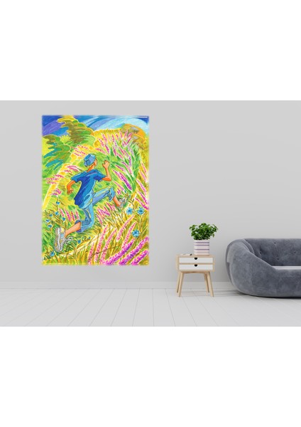 Koşan Çocuk 50X70 Kanvas Tablo