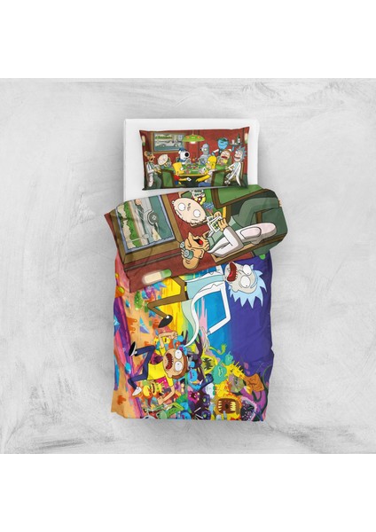 Champions League Poker & Rick And Morty Çift Taraflı Nevresim Takımı