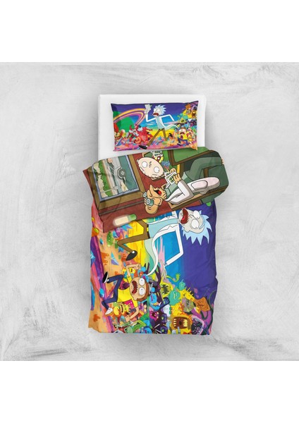 Champions League Poker & Rick And Morty Çift Taraflı Nevresim Takımı