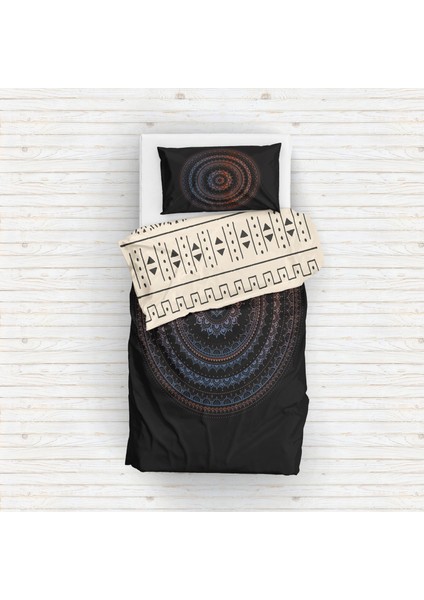 Dark Mandala & Light Aztec Çift Taraflı Nevresim Takımı