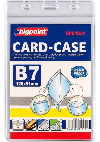 Kilitli Kart Poşeti Dikey B7 91 x 128 mm 100'lü Poşet