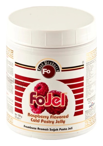 Frambuaz Aromalı Bitkisel Dekoratif Soğuk Pasta Jeli 1 Kg. Fo Marka