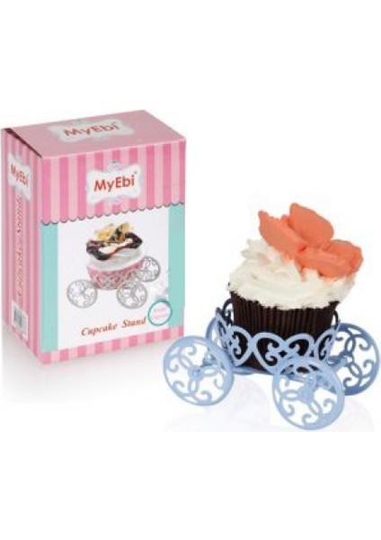 Metal Cupcake Standı Mavi