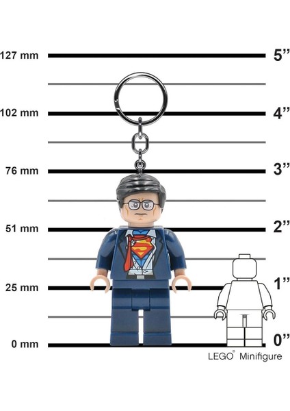 Super Heroes KE116 Clark Kent LED Key Chain