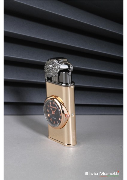 Altın Özel Tasarım Kapaklı Saatli Model Gazlı Çakmak 24CSM809MR03 fiyatları