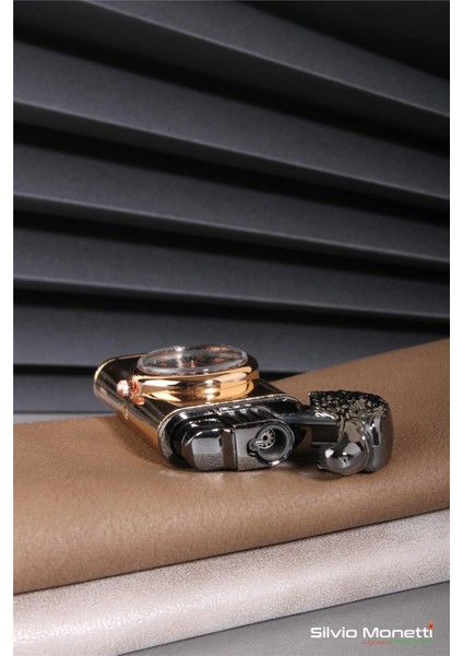 Altın Özel Tasarım Kapaklı Saatli Model Gazlı Çakmak 24CSM809MR03 fırsatları