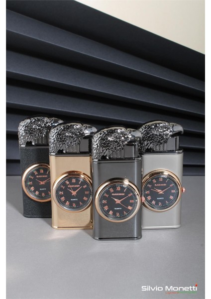 Altın Özel Tasarım Kapaklı Saatli Model Gazlı Çakmak 24CSM809MR03 indirimleri