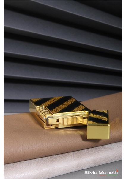 Siyah Altın Özel Tasarım Kapaklı Model Gazlı Çakmak 24CSM812ATR01 indirimleri