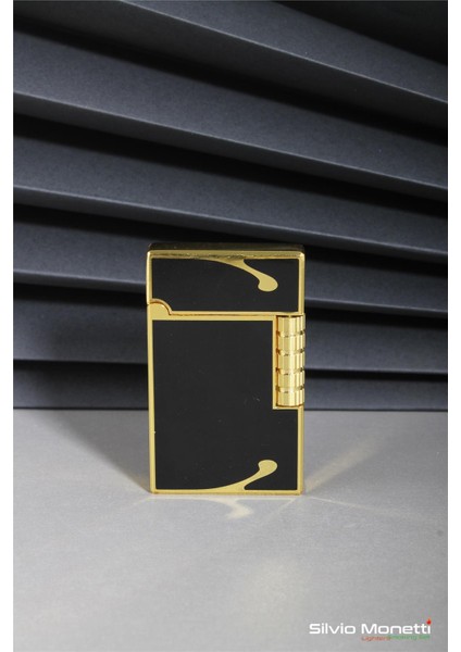 Siyah Altın Özel Tasarım Kapaklı Model Gazlı Çakmak 24CSM812BTR04