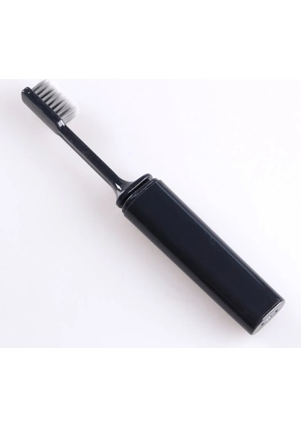 Siyah Stil Ortable Katlanır Diş Fırçası Bambu Kömür Ultra Ince Diş Fırçası Ağız Bakımı Yumuşak Diş Fırçası Kamp Seyahat Diş Fırçası (Yurt Dışından)