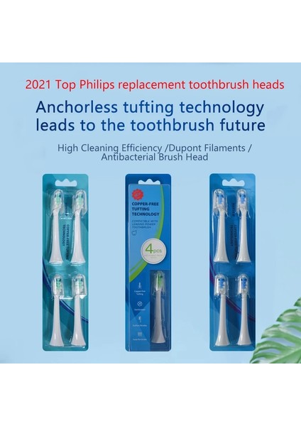 4 Adet HX-934 Siyah Stil 2021 Philips Sonicare Için Yeni Yedek Fırça Başlıkları En Çapasız Tafting Teknolojisi Diş Fırçası Başlığı HX-924P HX934-P XH-664P (Yurt Dışından)