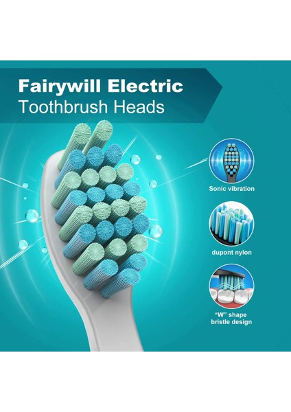 FW03SIYAH Stil Fairywill Elektrikli Diş Fırçaları Fff Kafa Diş Fırçası Için Yedek Başlıkları Elektrikli Diş Fırçaları Setleri (Yurt Dışından)