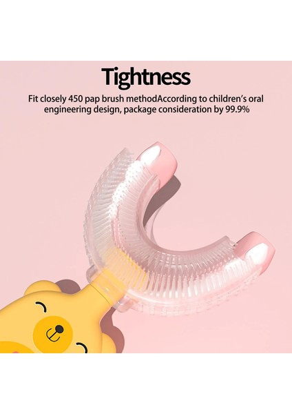 Pks Stili Bebek Toothbruldre Derece U-Şekilli Çocuk Diş Fırçası Dişlikleri Yumuşak Silikon Bebek Fırçası Çocuklar Dişleri Ağız Bakımı Temizleme (Yurt Dışından)