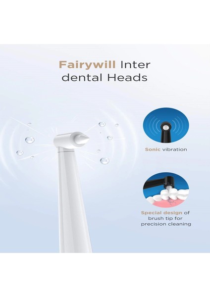 AE-FW-03BEYAZ Stil Fairywill Sonic Elektrikli Diş Fırçaları Yedek Başlıkları Diş Fırçası Başlıkları Setleri Diş Arası Fırça Başlıkları Fff Için (Yurt Dışından)