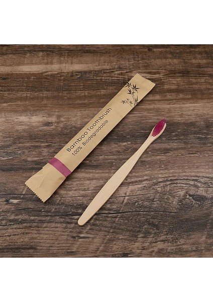 Mor Tarzı 1 Adet Çevre Dostu Diş Fırçası Bambu Yeniden Kullanılabilir Diş Fırçaları Taşınabilir Yetişkin Ahşap Yumuşak Diş Fırçası Ev Seyahat Otel Kullanımı Için (Yurt Dışından)
