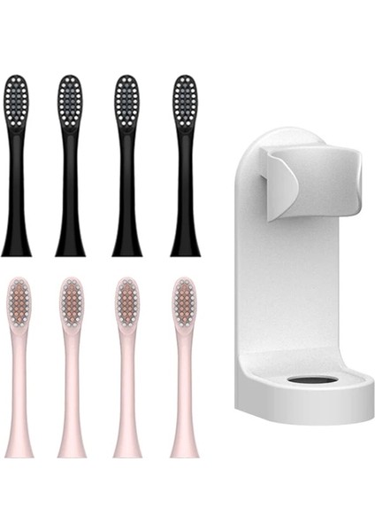 Siyah 4 Kafa Stili Javemay X-3 Sonic Şarj Edilebilir Elektrikli Diş Fırçası Başlığı Diş Fırçası Yedek Başlıkları + Seyahat Kutusu + Diş Fırçası Tutacağı (Yurt Dışından)