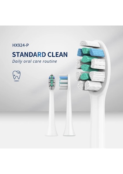 4 Adet HX934 Beyaz Stil 2021 Philips Sonicare Için Yeni Yedek Fırça Başlıkları En Çapasız Tafting Teknolojisi Diş Fırçası Başlığı HX-924P HX934-P XH-664P (Yurt Dışından)