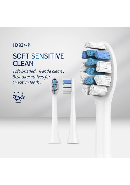 4 Adet HX934 Beyaz Stil 2021 Philips Sonicare Için Yeni Yedek Fırça Başlıkları En Çapasız Tafting Teknolojisi Diş Fırçası Başlığı HX-924P HX934-P XH-664P (Yurt Dışından)