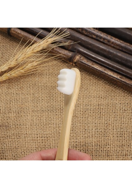 10 Adet Siyah Düz Stil 10 Adet Ultra-Ince Yumuşak Saç Çevre Dostu Seyahat Diş Fırçası Yumuşak Fiber Nano Manuel Diş Fırçası Ağız Hijyeni Bakım Araçları (Yurt Dışından)