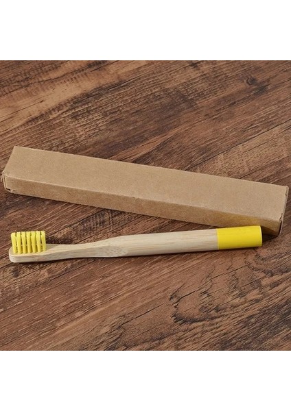 1 Adet Sarı Stil Çocuk Bambu Toothbru Çocuklar Yumuşak Kıl Ahşap Diş Fırçası Doğal Bambu Saplı Ağız Bakımı Çevre Dostu Diş Fırçası (Yurt Dışından)