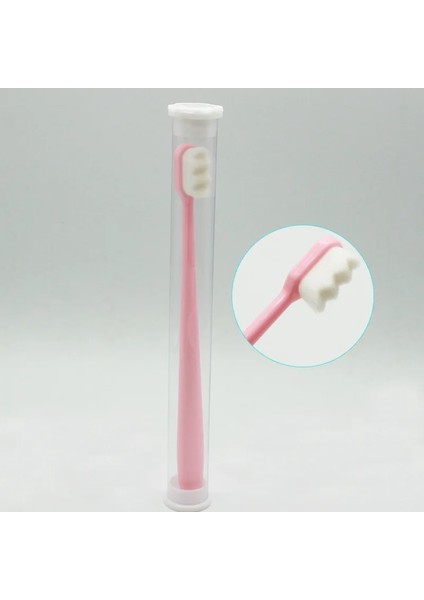 01 Pembe Dalga Stili Ultra-Ince Yumuşak Saç Çevre Dostu Diş Fırçası Taşınabilir Seyahat Diş Fırçası Kutulu Yumuşak Fiber Nano Diş Fırçası Ağız Hijyeni Bakımı (Yurt Dışından)