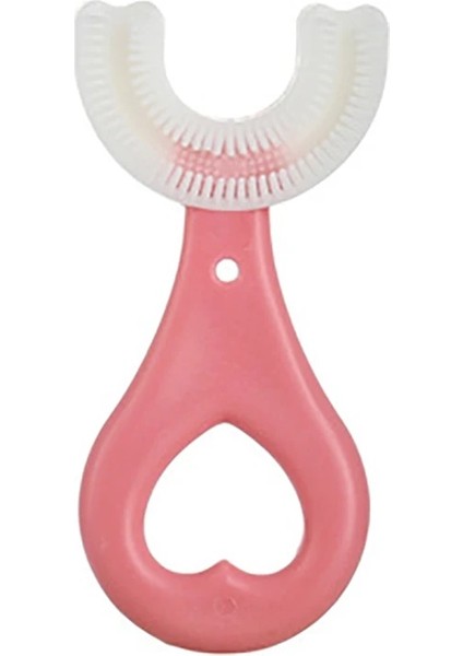 Pembe 2-6 Yaş Stili 3 Adet U-Şekilli Çocuk Yumuşak Diş Fırçası Bebek Ağız Temizleme Meslek Fırçalama Aleti Ev Temizleme Bakımı Silikon Fırça (Yurt Dışından)