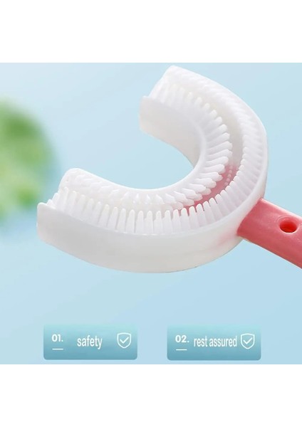 No.4 Tarzı Çocuklar U-Şekilli Diş Fırçası, Manuel Eğitim Diş Fırçası Gıda Sınıfı Yumuşak Silikon Fırça Başlığı, Bebekler Için 360 Ağız Diş Temizleme (Yurt Dışından) indirimleri