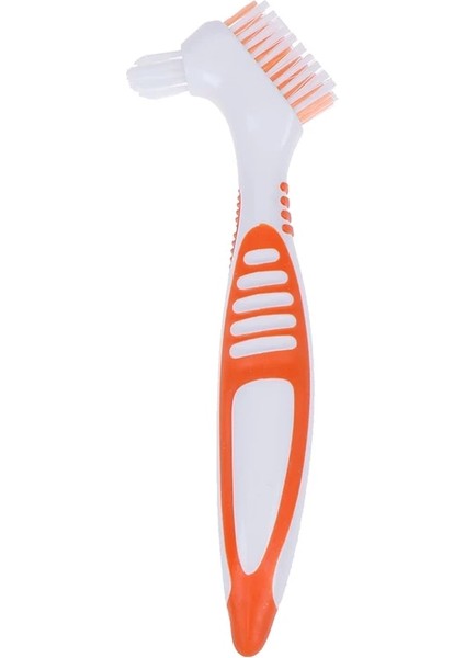 Og Stili Çok Katmanlı Protez Temizleme Fırçası Kılları Takma Diş Fırçası Ağız Bakım Aleti Kılları ve Ergonomik Kauçuk Sap (Yurt Dışından)