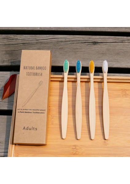 SIYAH-10PC Tarzı Olorful Diş Fırçası Doğal Bambu Diş Fırçası Seti Yumuşak Kıl Kömür Dişleri Eko Bambu Diş Fırçaları Diş Ağız Bakımı (Yurt Dışından)