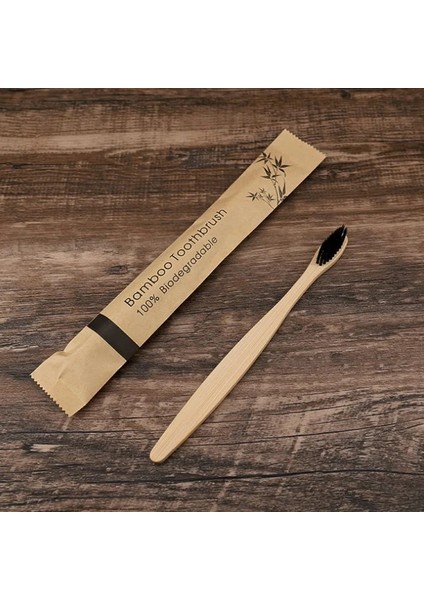 1 Adet Siyah Stil Adet Bambu Diş Fırçası Yumuşak Kıl Biyobozunur Doğal Orta Diş Fırçaları Ev Seyahat Otel Kullanımı Için Yetişkin Ağız Hijyeni (Yurt Dışından)