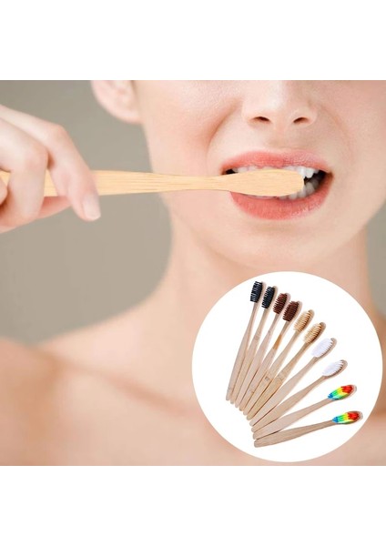 1 Adet Sarı Stil Çevre Dostu Bambu Diş Fırçaları Seti Renkli Beyazlatma Yumuşak Kıllar Diş Fırçası Seyahat Diş Fırçası Ağız Bakımı Temiz Diş (Yurt Dışından)