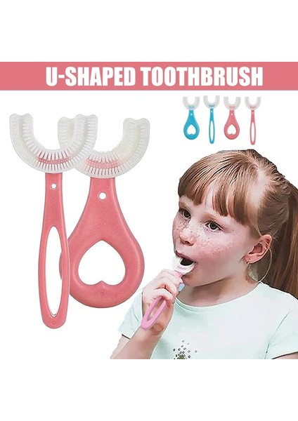 Mavi Stil Çocuk U Şekli Diş Fırçası Yumuşak Silikon Fırça Kafası ile Manuel Diş Temizleme Erkek Kız Için Ağız Bakımı Temizleme (Yurt Dışından) fiyatları
