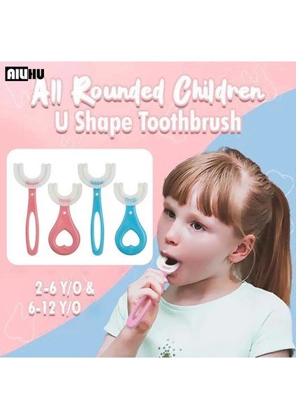 Stil 4 Stil Childre Derecesi Için Diş Fırçası U-Şekilli Diş Fırçası Dişlikleri Yumuşak Silikon Bebek Fırçası Çocuklar Dişleri Ağız Bakımı Temizleme Diş (Yurt Dışından)