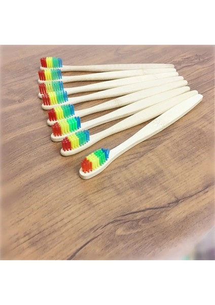 8 Adet Bej Tarzı 8 Adet Çevre Bambu Kömür Gökkuşağı Diş Fırçası Ağız Sağlığı Düşük Karbonlu Yumuşak Kıl Ahşap Saplı Yetişkin Diş Fırçası (Yurt Dışından) fiyatları