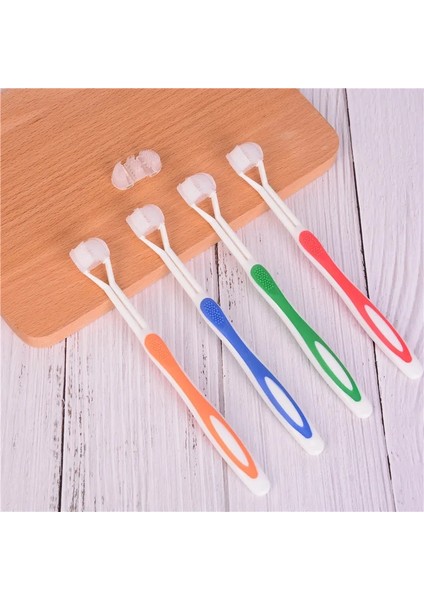 Sarı Stil 1x Çocuk Sağlığı Fırça Başlığı Üç Kafa 3 Taraflı Diş Fırçası Ultra Ince Yumuşak Kıl (Yurt Dışından) fiyatları